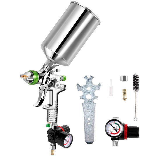 HVLP Spray Gun, Gravity Feed Paint Gun Auto Paint Air Spray Gun - GoplusUS