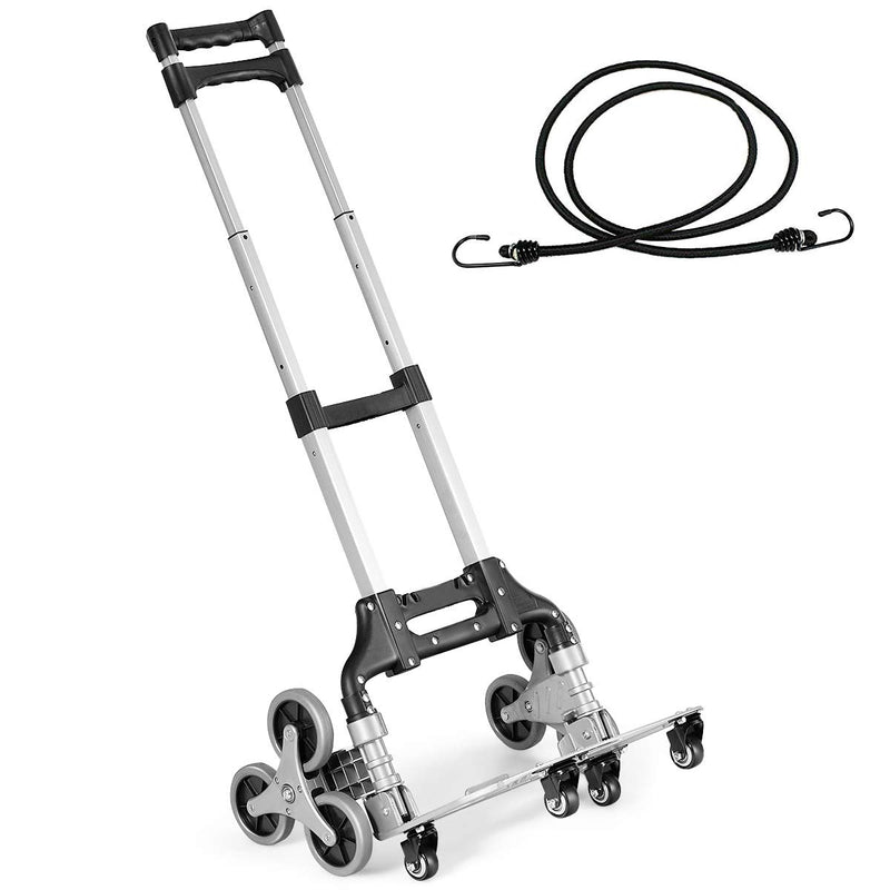 Load image into Gallery viewer, Goplus Stair Climbing Cart, All Terrain Stair Climbing Hand Truck with Bungee Cord, Heavy Duty with 6 Wheels - GoplusUS
