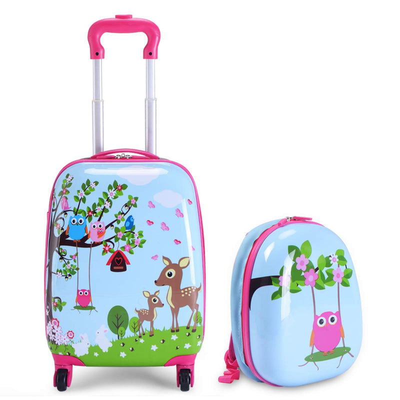 Load image into Gallery viewer, 2PC Kids Luggage, 12&quot; &amp; 16&quot; Kids Carry On Luggage Set - GoplusUS
