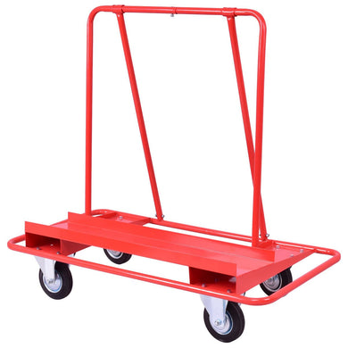 Drywall Sheet Cart Heavy Duty Dolly Handling Sheetrock Panel Red - GoplusUS