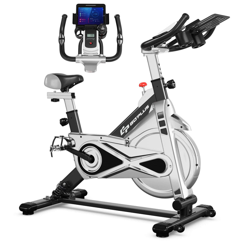 Load image into Gallery viewer, Adjustable Exercise Bike, Stationary Silent Bicycle with Dual-Spring Shock Absorption - GoplusUS
