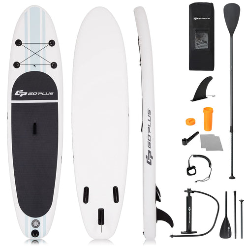 Goplus Inflatable Stand up Paddle Board Surfboard SUP Board with Adjustable Paddle Carry Bag - GoplusUS