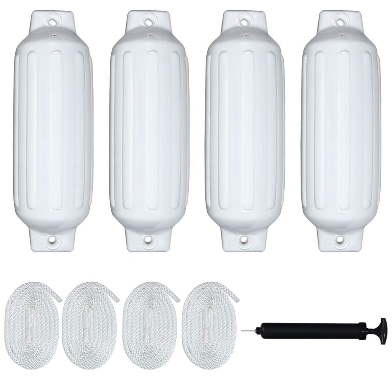 Load image into Gallery viewer, 4 Pack Marine Boat Fender, Ribbed Inflatable Marine Bumper - GoplusUS
