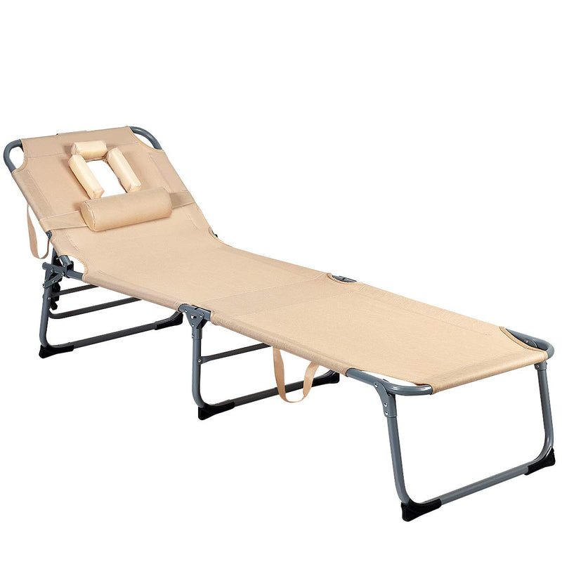 Load image into Gallery viewer, Patio Lounge Chair, Adjustable Folding Recliner - GoplusUS
