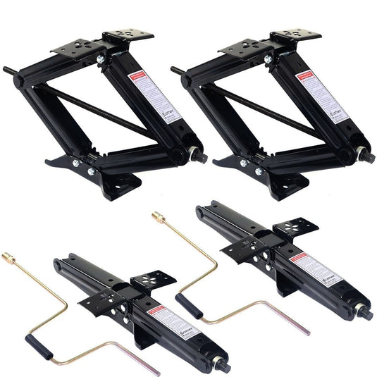 4Pcs 24" Scissor Jack RV Camper Trailer Leveling and Stabilizer - GoplusUS
