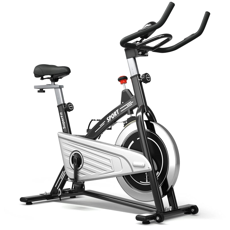 Load image into Gallery viewer, Indoor Exercise Cycling Bike, Smooth Belt Drive Stationary Bike W/ Heart Rate, LCD Monitor - GoplusUS
