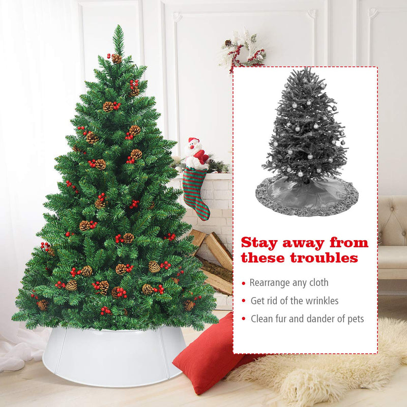 Load image into Gallery viewer, Galvanized Metal Christmas Tree Collar Easy Set Up, 30-Inch Diameter Base - GoplusUS
