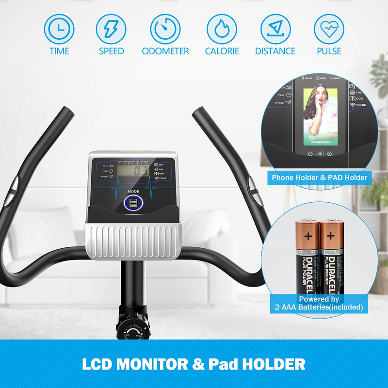 Load image into Gallery viewer, Goplus Magnetic Stationary Upright Exercise Bike, Indoor Cycling Bike w/ 8-level Resistances - GoplusUS
