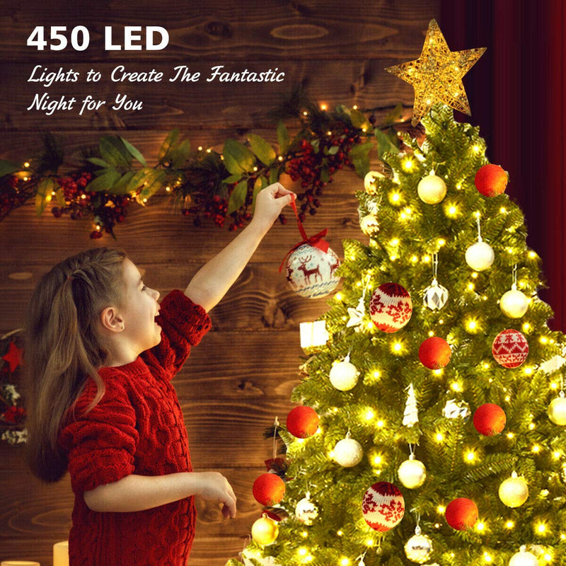 Load image into Gallery viewer, 5ft Prelit Christmas Tree, Premium Hinged Artificial Fir Tree - GoplusUS
