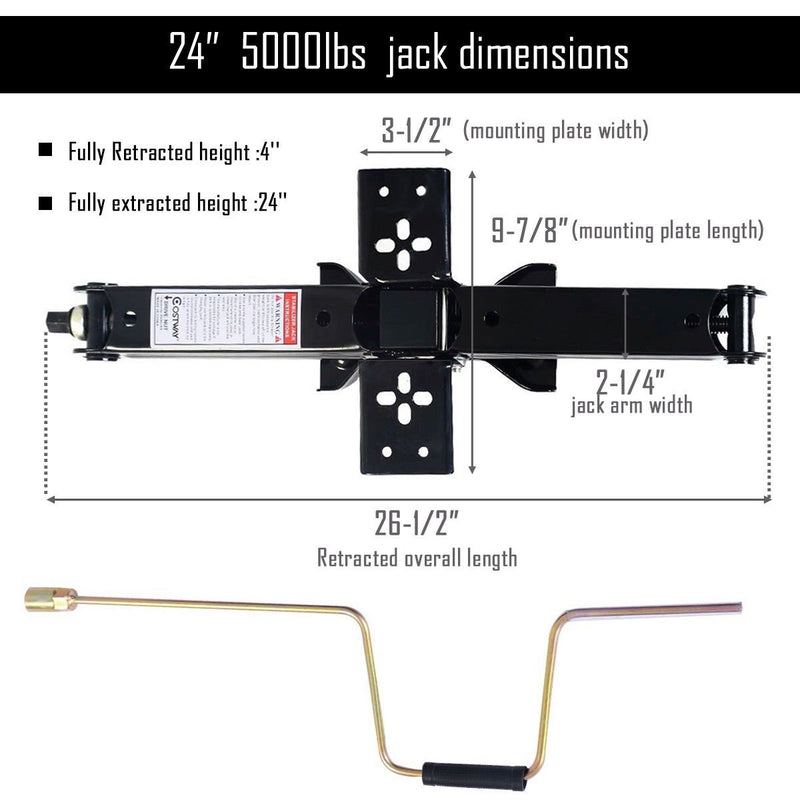 Load image into Gallery viewer, 4Pcs 24&quot; Scissor Jack RV Camper Trailer Leveling and Stabilizer - GoplusUS
