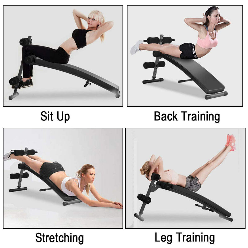 Load image into Gallery viewer, Adjustable Bench Sit up Bench Slant Board Decline Ab Bench Crunch Board - GoplusUS
