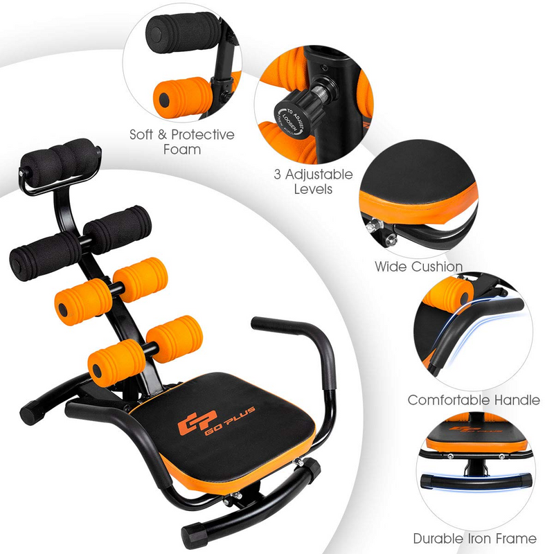 Load image into Gallery viewer, Goplus Core &amp; Abdominal Trainers, Twister Trainer Ab Exercise Machine Height Adjustable - GoplusUS
