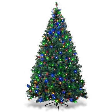 Goplus Artificial Christmas Tree Premium Spruce Hinged Tree, UL-Certified Transformer - GoplusUS