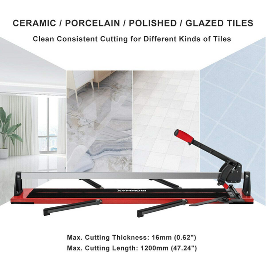 Goplus 48-Inch Manual Tile Cutter, Professional Porcelain Ceramic Floor Tile Cutter - GoplusUS