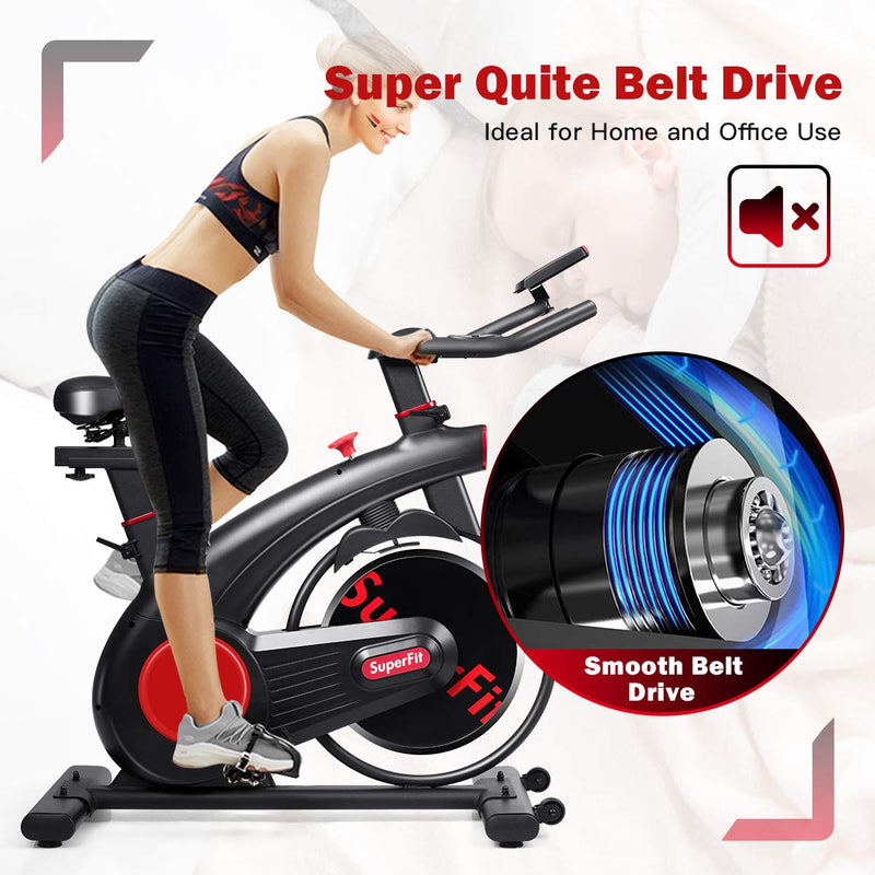 Load image into Gallery viewer, Indoor Cycling Bike, Silent Belt Drive Exercise Bike with Phone Holder - GoplusUS
