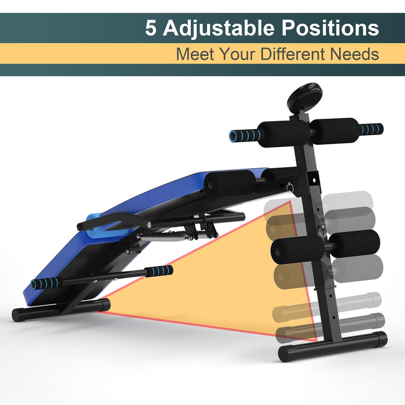 Load image into Gallery viewer, 6 in 1 Adjustable Sit Up Bench, Foldable Utility Weight Bench - GoplusUS
