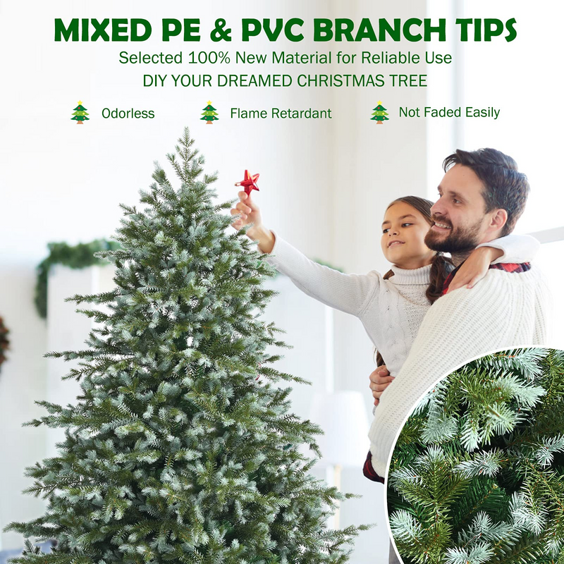 Load image into Gallery viewer, Goplus Artificial Christmas Tree, Metal Stand, Wintry Indoor Decoration for Holiday Festival - GoplusUS
