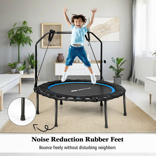 40'' Folding Fitness Trampoline, Portable Mini Exercise Rebounder - GoplusUS