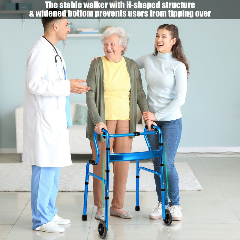 Load image into Gallery viewer, 440LBS Foldable Standard Walker - GoplusUS

