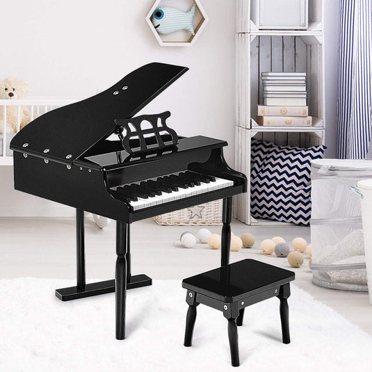 Classical Kids Piano, 30 Keys Wood Toy Grand Piano - GoplusUS