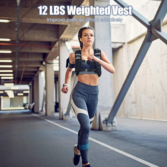 Adjustable Weighted Vest, 12lb/20lbWeight Vest Workout Equipment - GoplusUS