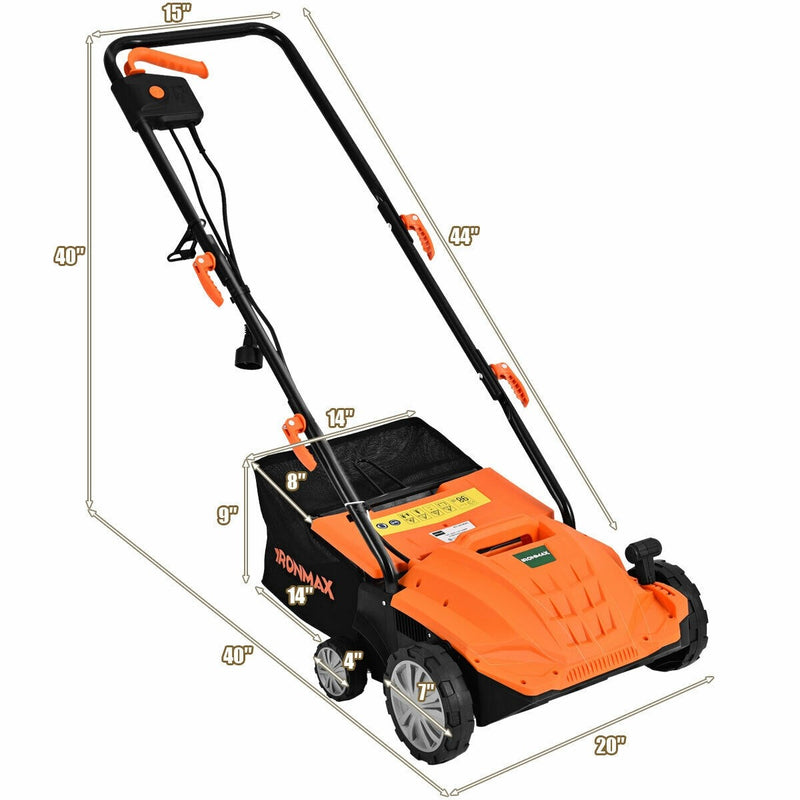 Load image into Gallery viewer, 2-in-1 Lawn Dethatcher 12Amp, 3 Level Depth Adjustable Weeder - GoplusUS
