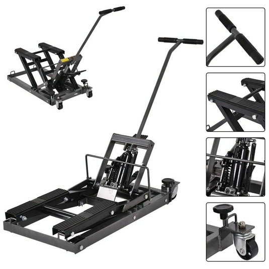 Goplus Motorcycle ATV Hydraulic Scissor Lift Jack Stand Quad Dirt Street Bike Hoist - GoplusUS