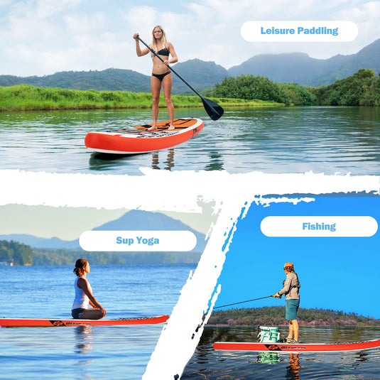 10.5FT Inflatable Stand Up Paddle Board 6" Thick SUP Cruiser - GoplusUS