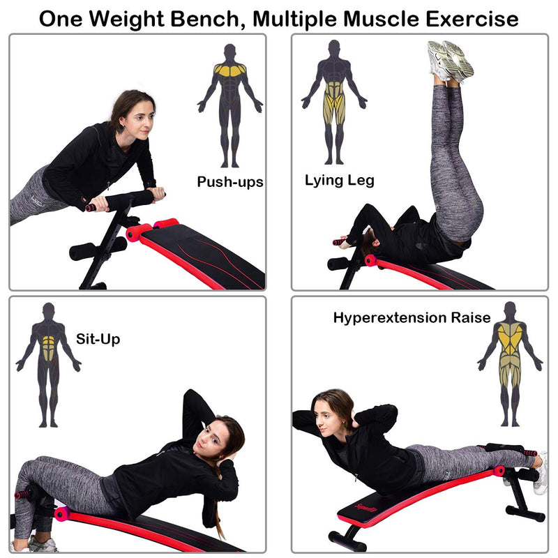 Load image into Gallery viewer, Adjustable Sit Up Bench, Abdominal Training Workout Slant Bench - GoplusUS
