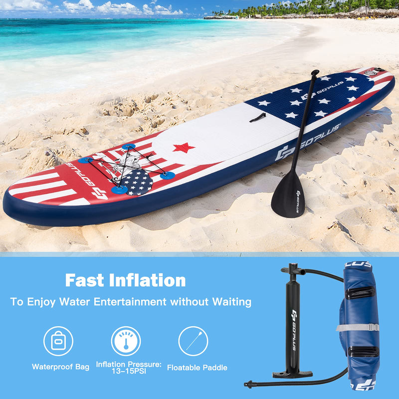 Load image into Gallery viewer, 10/ 11FT Inflatable Stand up Paddle Board Latest Inkjet Process Anti-Fading - GoplusUS
