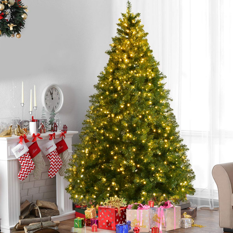 Load image into Gallery viewer, Goplus Pre-Lit Christmas Tree Artificial PVC with 700 LED Lights and Solid Metal Legs (7ft) - GoplusUS
