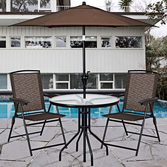 Sets of 4 Folding Sling Chairs Portable Chairs