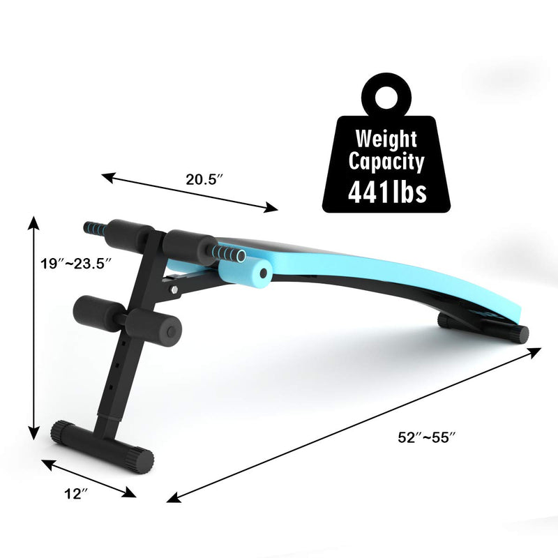 Load image into Gallery viewer, Adjustable Sit Up Bench, Abdominal Training Workout Slant Bench - GoplusUS
