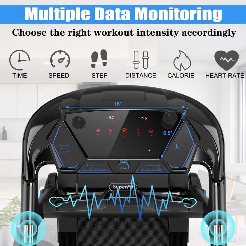 Load image into Gallery viewer, Folding Treadmill, Superfit Electric Portable Treadmill - GoplusUS
