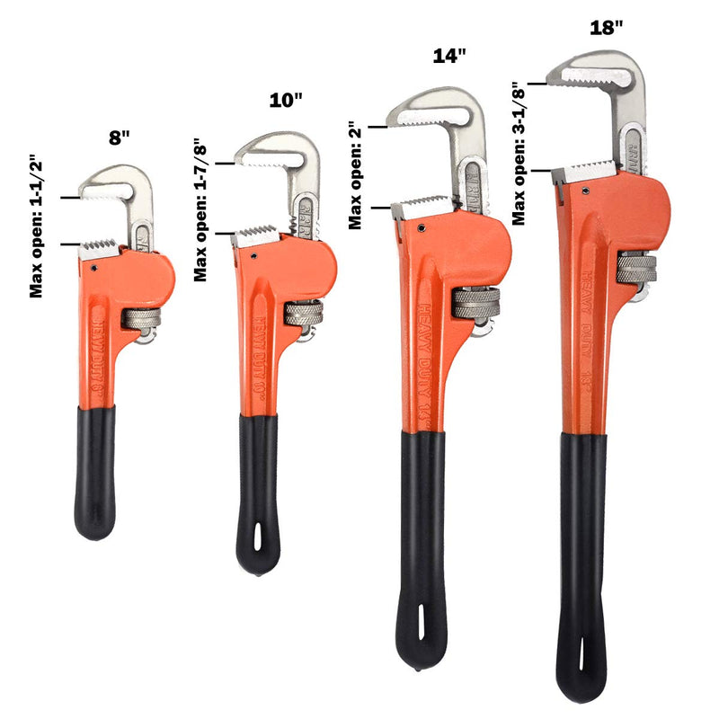 Load image into Gallery viewer, 4pcs Pipe Wrench Set, Heat Treated Plumbing Wrench - GoplusUS
