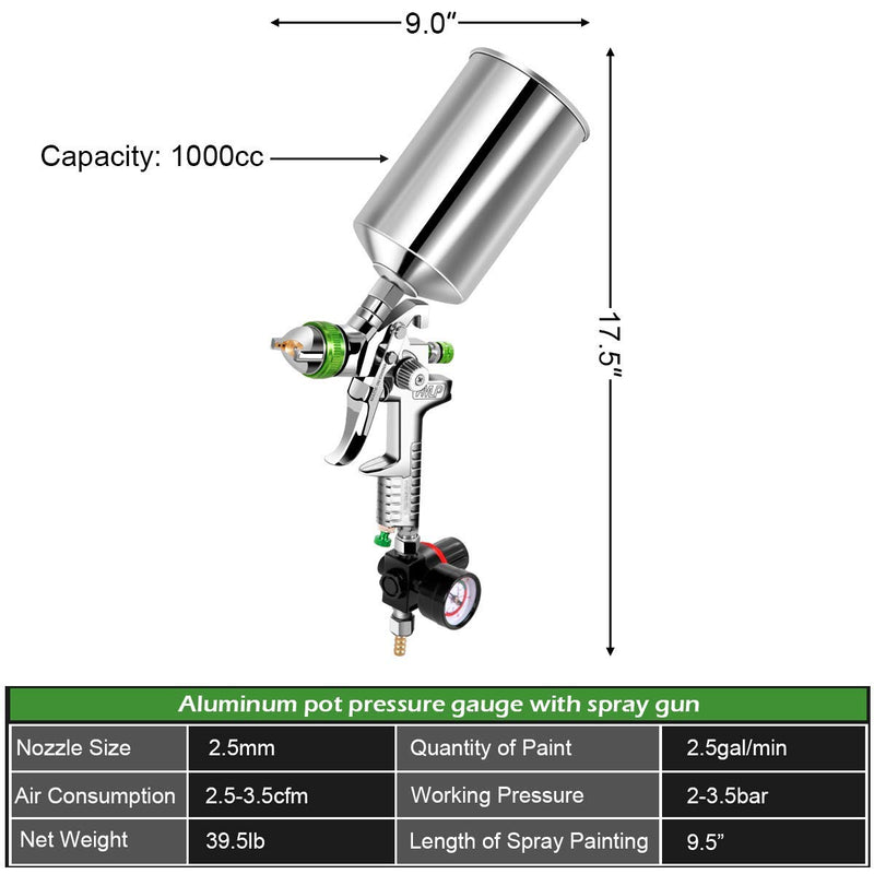 Load image into Gallery viewer, HVLP Spray Gun, Gravity Feed Paint Gun Auto Paint Air Spray Gun - GoplusUS
