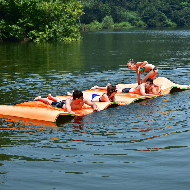 Load image into Gallery viewer, 12&#39; x 6&#39; Floating Water Pad, 3-Layer Tear-Resistant XPE Foam Mat - GoplusUS
