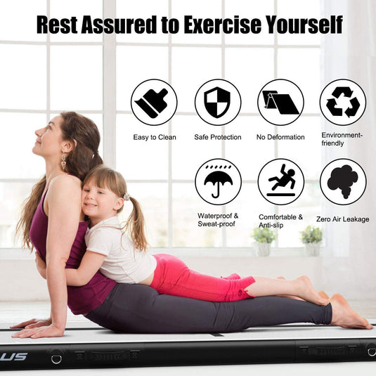10ft Inflatable Air Gymnastic Mat - GoplusUS