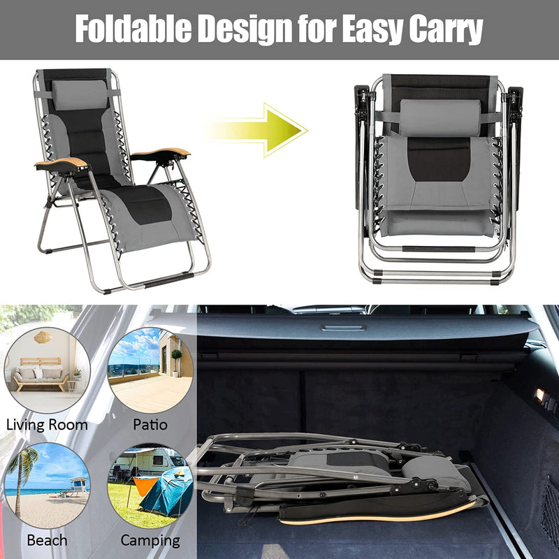Load image into Gallery viewer, Folding Zero Gravity Lounge Chair - GoplusUS
