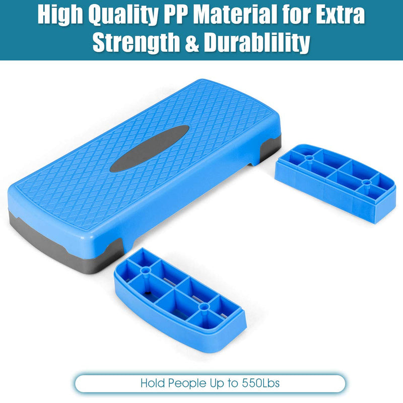Load image into Gallery viewer, Step Platform, 26&quot; Adjustable Aerobic Exercise Step Deck (Navy Blue)

