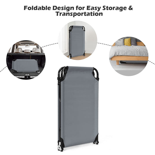 Folding Camping Cot, Heavy Duty Collapsible Foldable Bed - GoplusUS