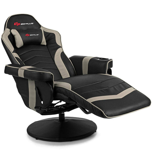 Massage Gaming Chair, Racing Style Gaming Recliner - GoplusUS