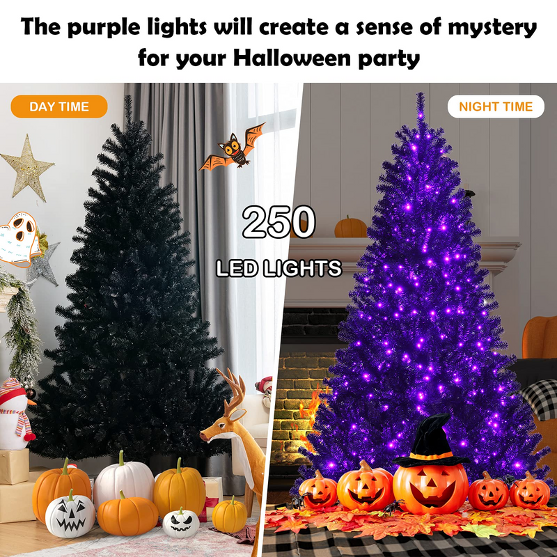 Load image into Gallery viewer, Goplus Halloween Tree, Hinged Artificial Christmas Tree Metal Stand, Perfect Halloween Decoration for Holiday Festival Parties - GoplusUS
