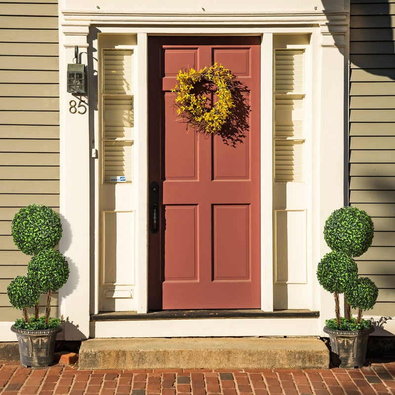 Load image into Gallery viewer, 2.5 Ft/3 Ft  Artificial Boxwood Topiary Tree, Fake Greenery Plants Triple Ball Tree - GoplusUS
