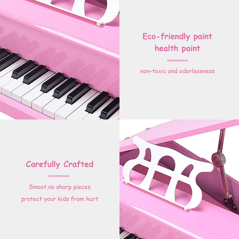 Load image into Gallery viewer, Classical Kids Piano, 30 Keys Wood Toy Grand Piano - GoplusUS

