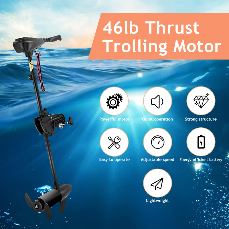 Load image into Gallery viewer, Goplus Electric Trolling Motor 8 Speed, Boat Fishing Motor w/Telescoping Handle - GoplusUS
