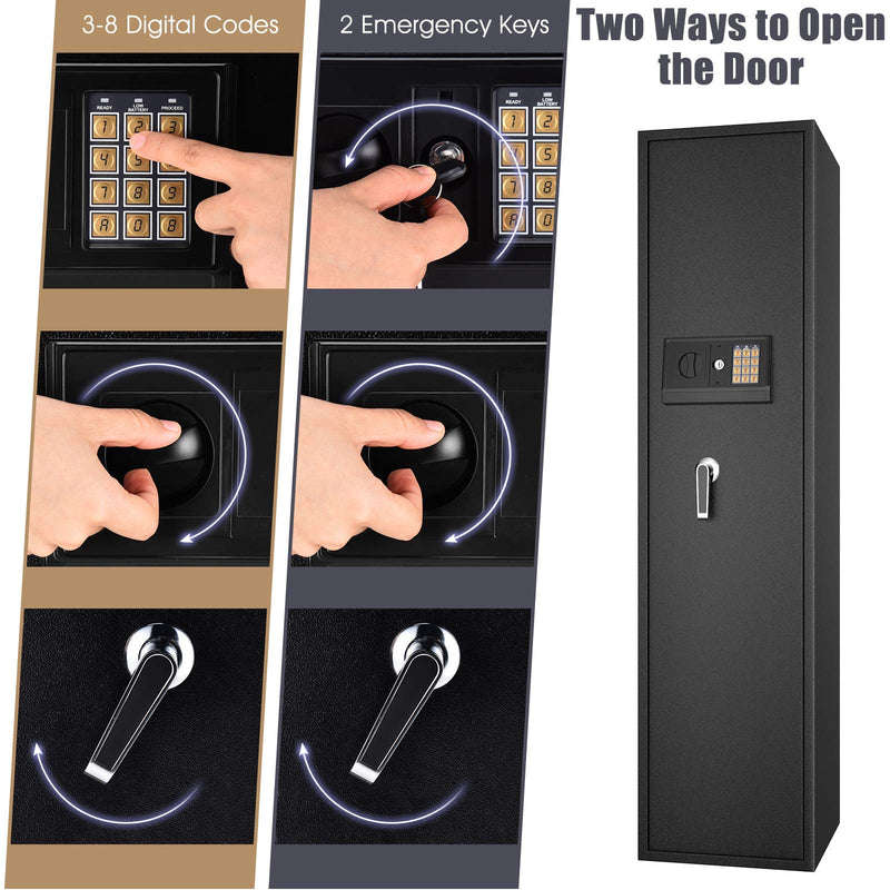Load image into Gallery viewer, Rifle Gun Safe, Large Long Gun Safe w/Separate Pistol Lock Box
