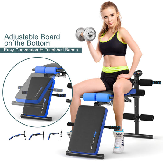 Elastique Entrainement Goplus In Sit Up Bench, Foldable