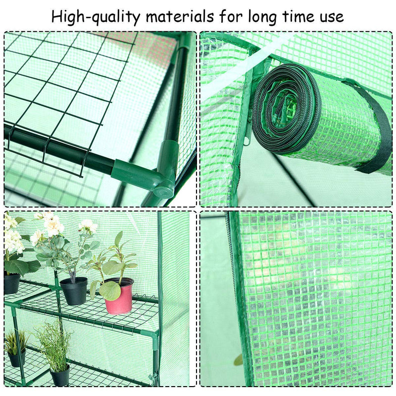 Load image into Gallery viewer, Greenhouse Indoor Outdoor Walk in Plant Gardening Green House 4.8&quot; x 4.8&quot; x 6.4&quot; - GoplusUS
