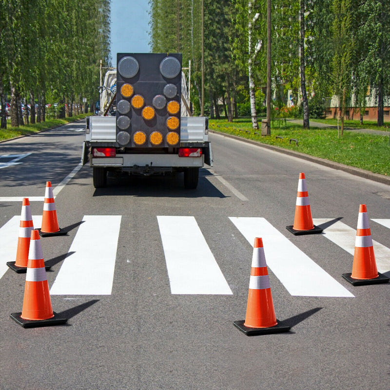 Load image into Gallery viewer, 6PCS Traffic Cones, 28&quot; PVC Safety Road Parking Cones Driving Construction Cones - GoplusUS
